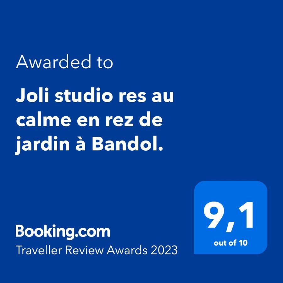 Joli Studio Res Au Calme En Rez De Jardin A Bandol. Exterior foto